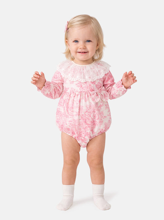 Vintage Pink Babygirls Romper