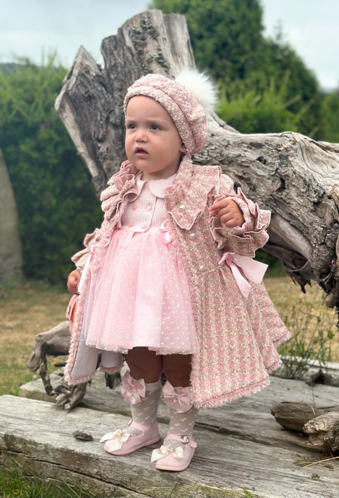 Pink Tweed Coat AW (Made to order)