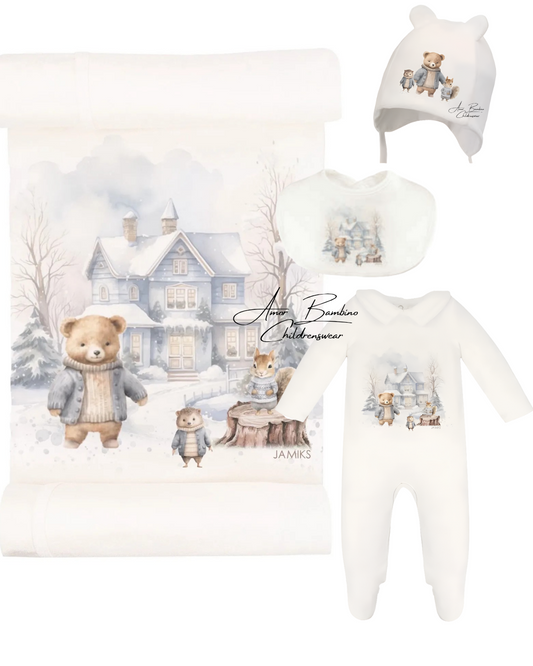 Baby Boys Homero Swaddle, Hat, Bib & Babygrow Set