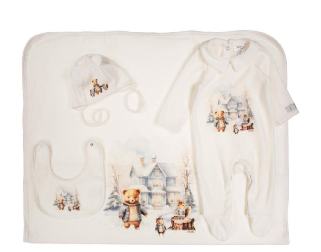 Baby Boys Homero Swaddle, Hat, Bib & Babygrow Set