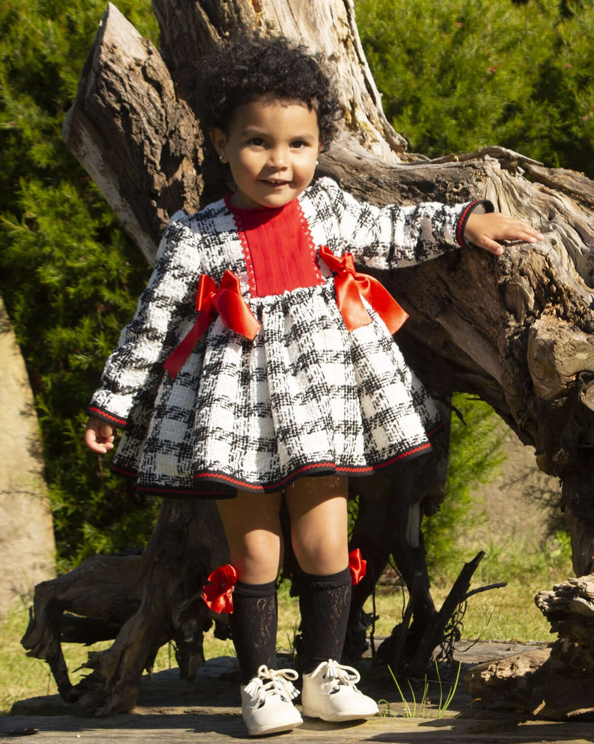 Tweed Girls Puffball Dress AW (Made to order)