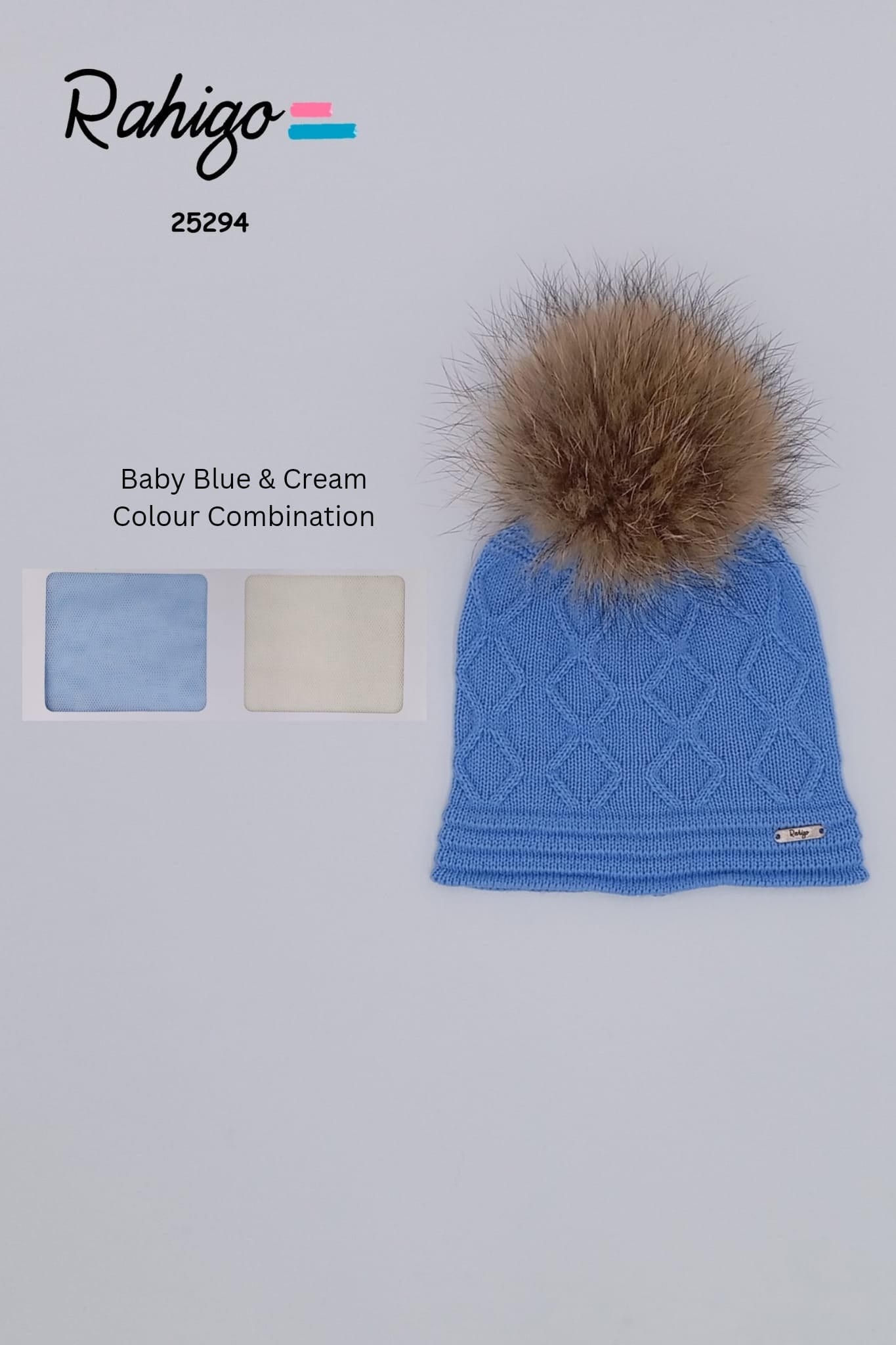 Boys Rahigo Blue & Cream Hat AW25