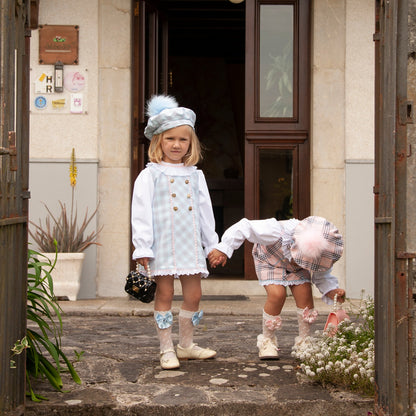 Sonata Blue Tartan A-Line Dress and Blouse - AW (Made To Order)