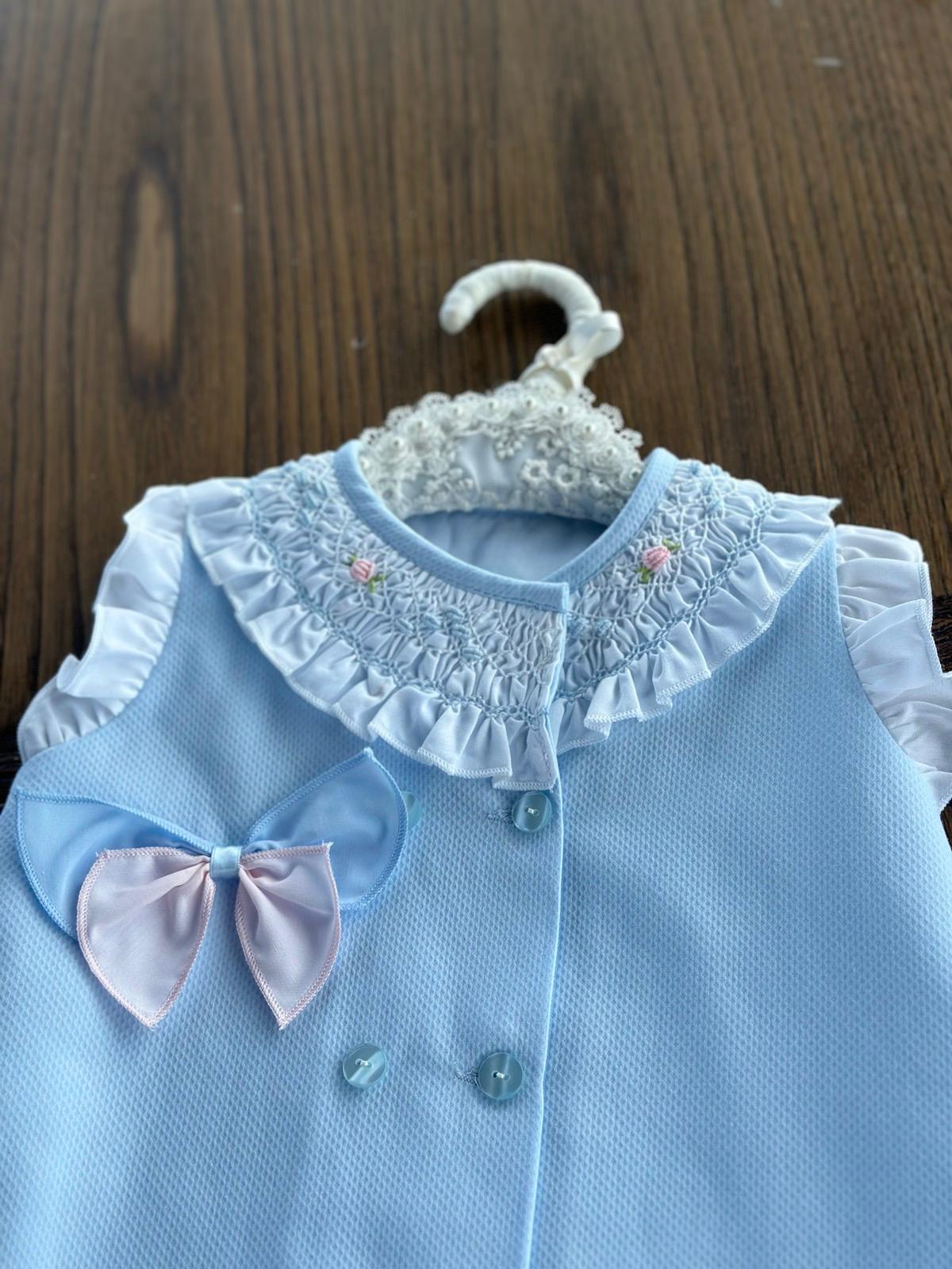 A-line Handsmocked Collar Dress (Made to order)