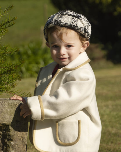 Sonata Boys Cream & Camel Handmade Jacket AW (Made to order)