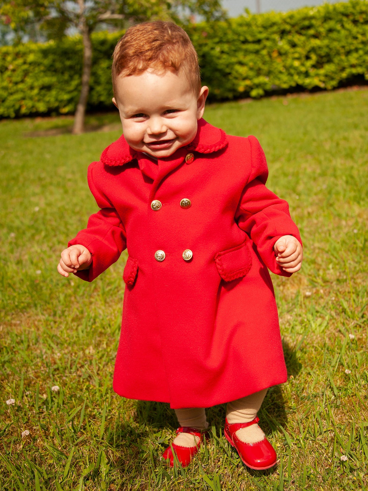 Sonata Boys Red Mouflon Coat AW (Made to order)