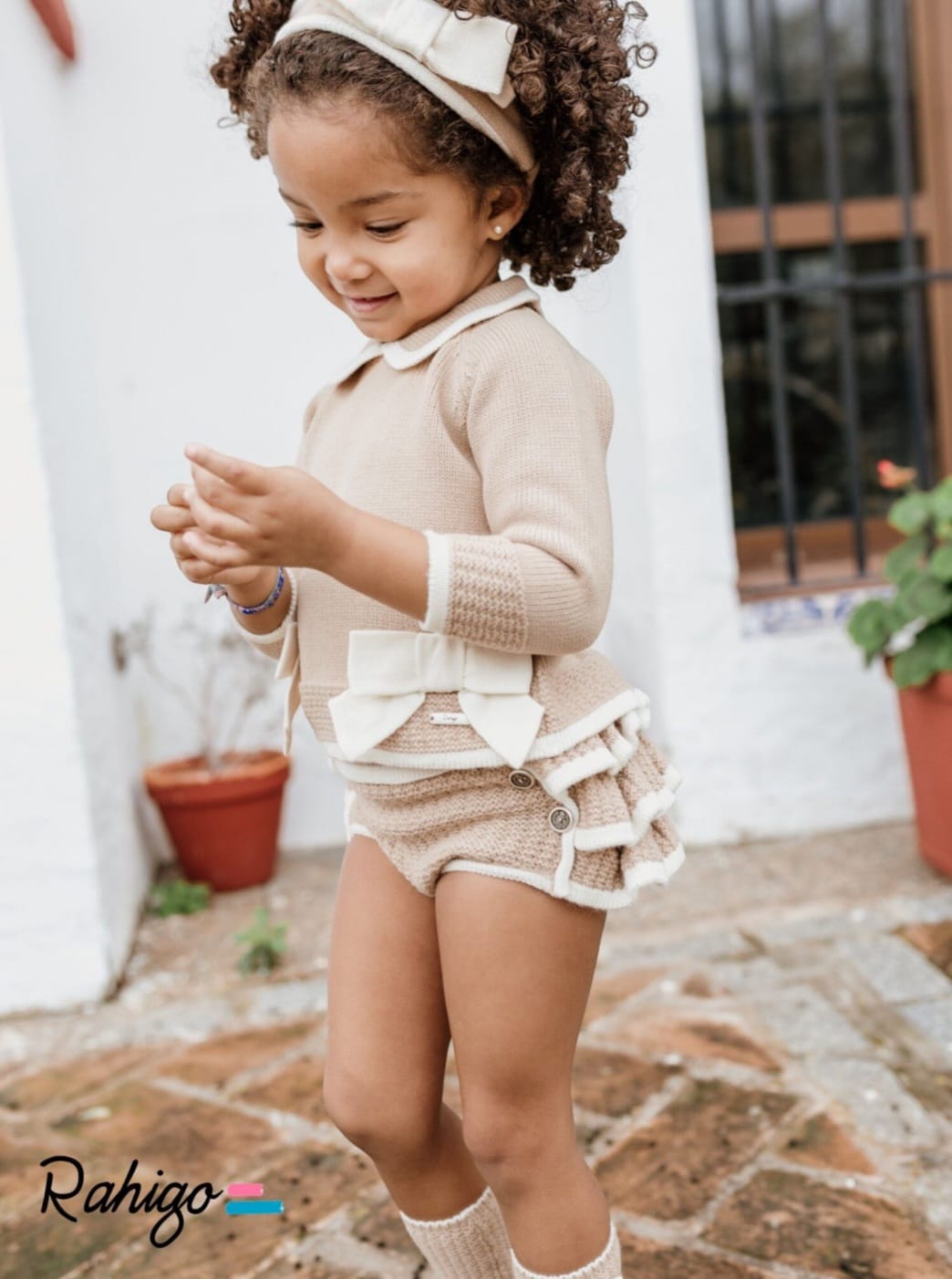 Rahigo Camel Knitted Jam Pant Set AW