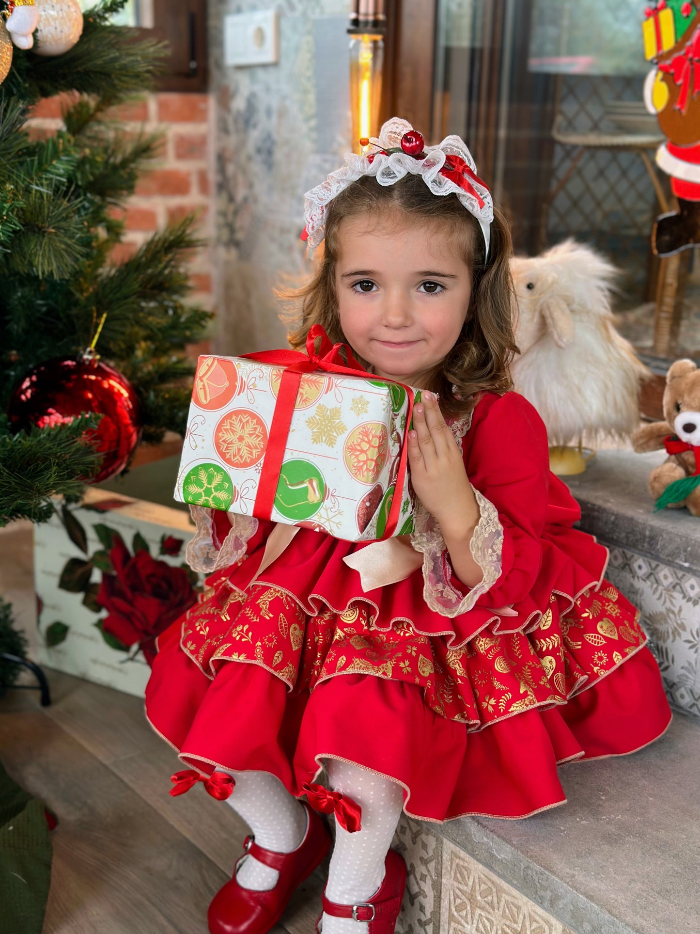 Traditional Red Christmas Dress AW (Made to order)