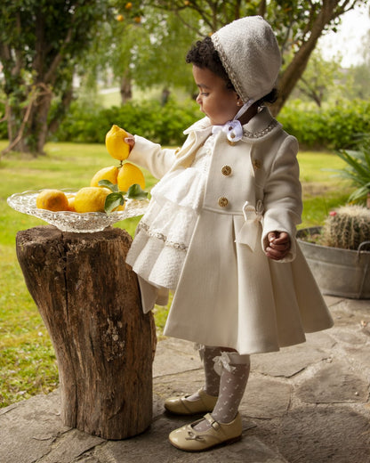 Cream Handmade Traditional Sonata Coat AW (Made to order)
