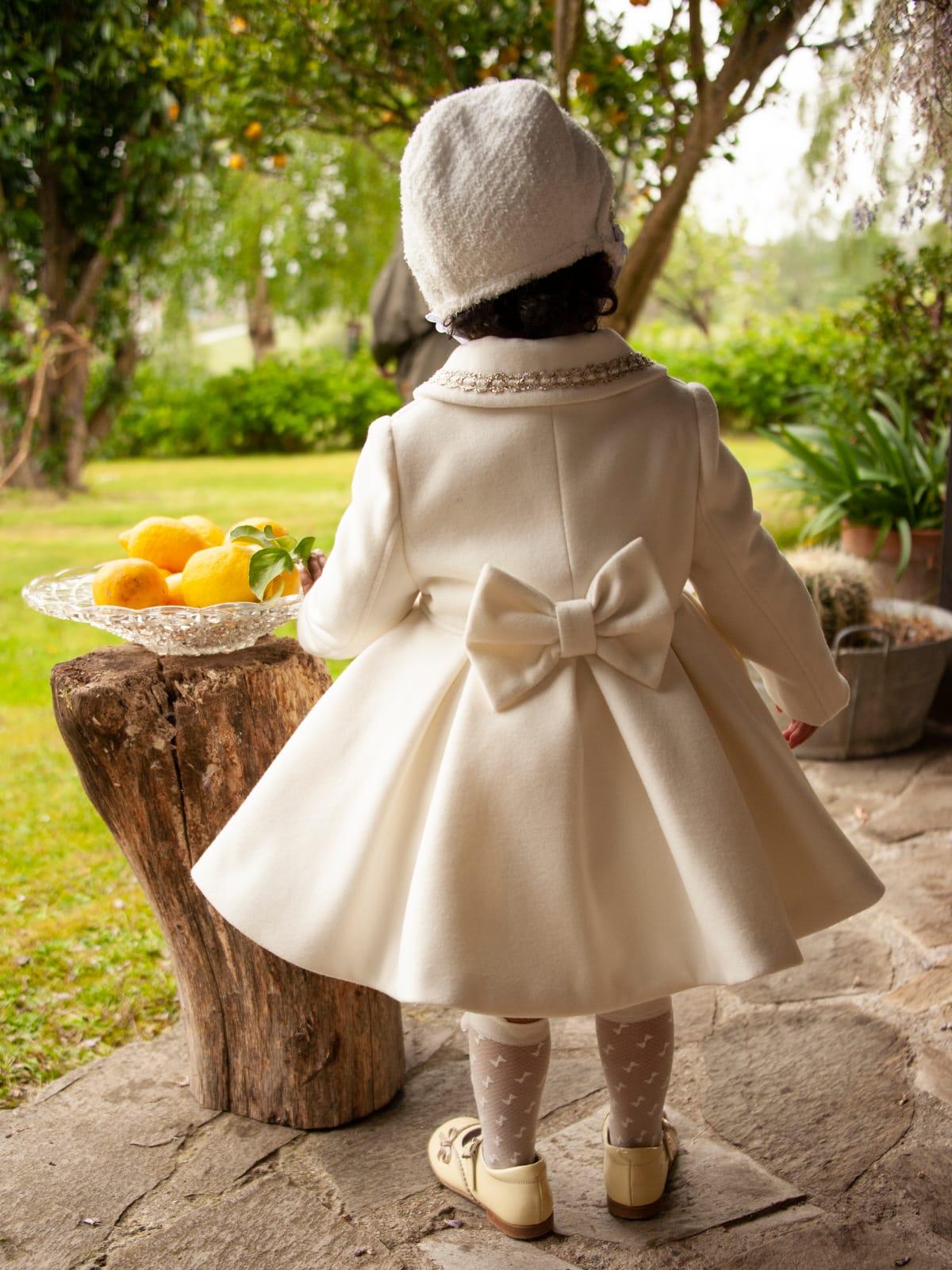 Cream Handmade Traditional Bonnet AW (Made to order)