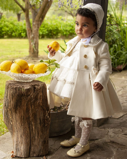 Cream Handmade Traditional Sonata Coat AW (Made to order)