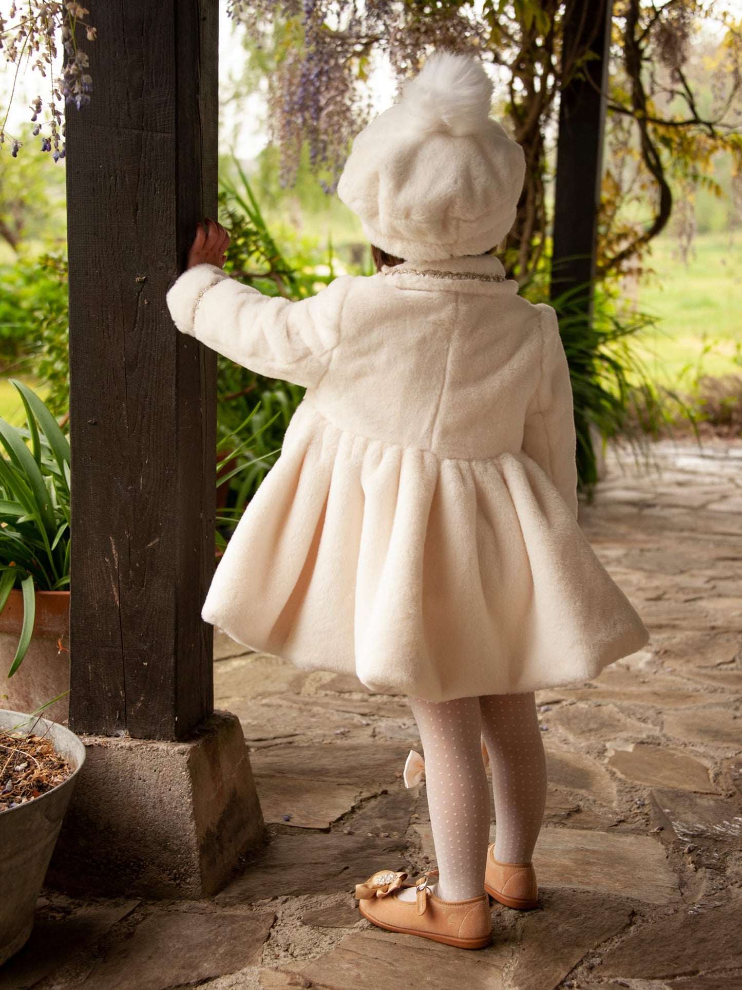 Cream Handmade Soft Fur Sonata Coat AW (Made to order)