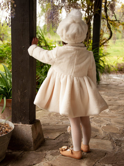 Cream Handmade Soft Fur Sonata Coat AW (Made to order)