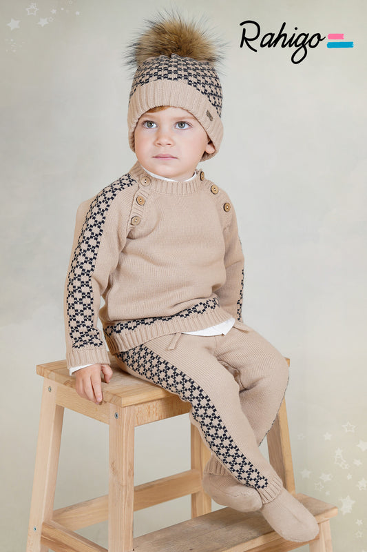 Baby Boys Rahigo Camel & Navy Tracksuit AW25 - in stock