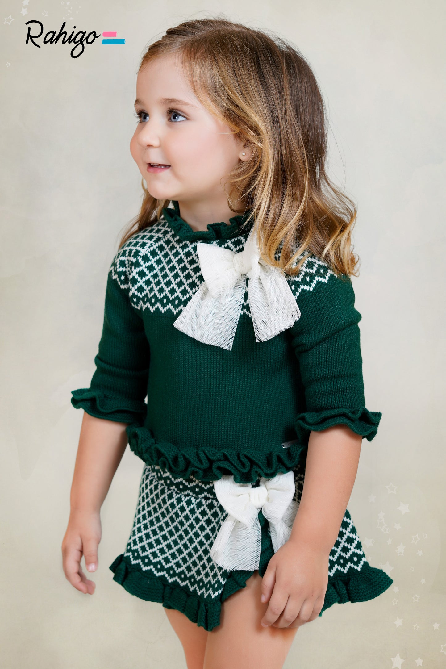 Baby Girls Rahigo Bottle Green Jumper & Skirt AW25