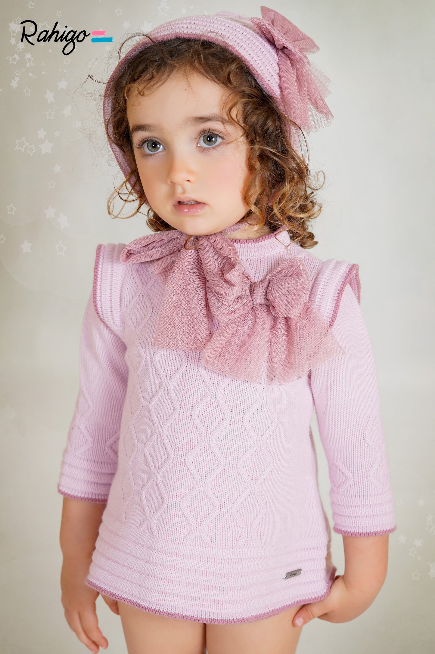Baby Girls Rahigo Dusky Pink Aline Dress with Knickers - in stock 12 months
