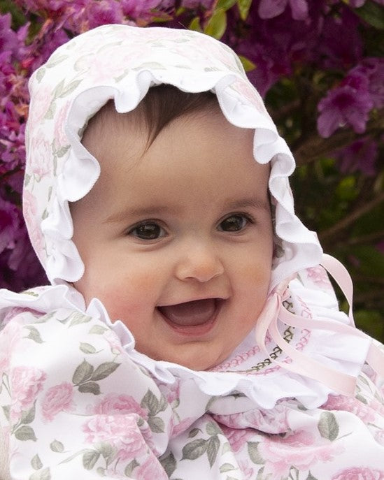 'Roses' Smocked Collar Romper AW (Made to order)