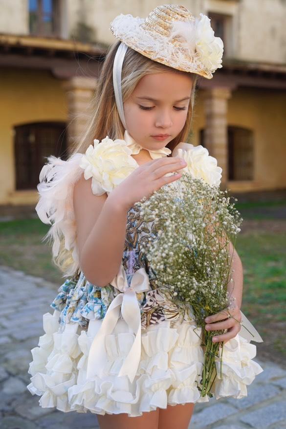 Ela Confeccion SS25 Girls Blanca Handmade Straw Hat - (Made to order)