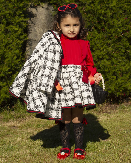 Girls Tweed Check Sonata Coat AW (Made to order)