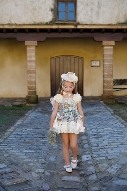 Ela Confeccion SS25 Girls Blanca Handmade Straw Hat - (Made to order)