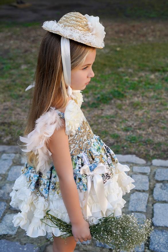 Ela Confeccion SS25 Girls Blanca Handmade Straw Hat - (Made to order)