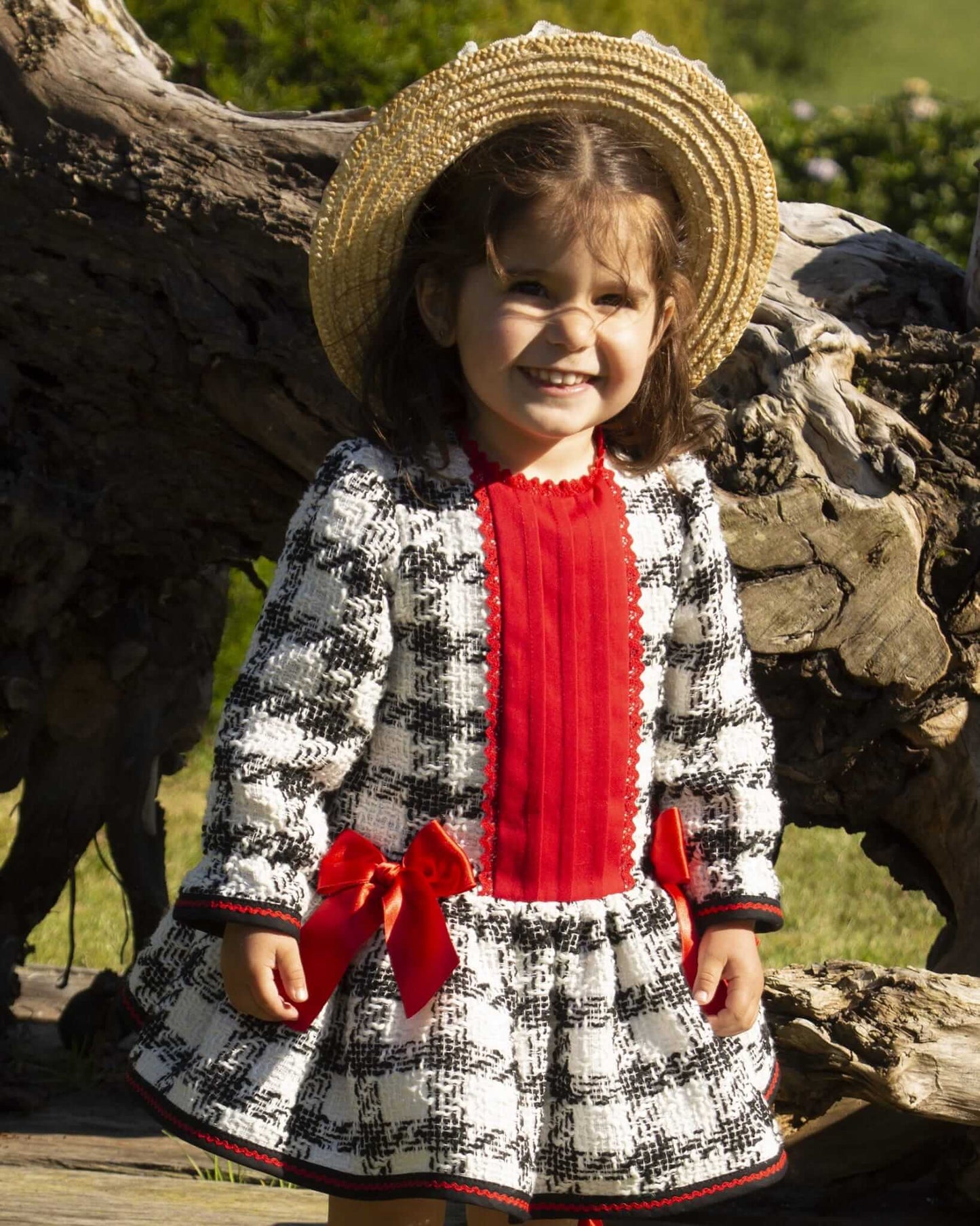 Tweed Girls Dropwaist Dress AW (Made to order)