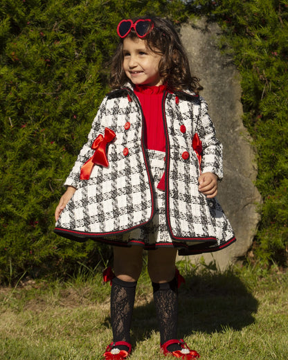 Girls Tweed Check Sonata Coat AW (Made to order)
