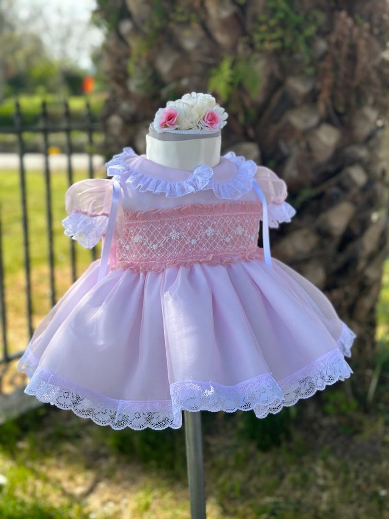 Sonata Rosa Double Hand Smocked Dress (Made to order)