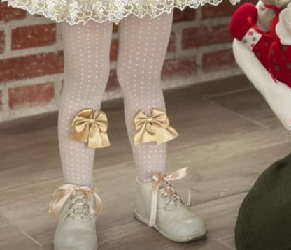 Sonata handmade plumeti bow tights (any colour)