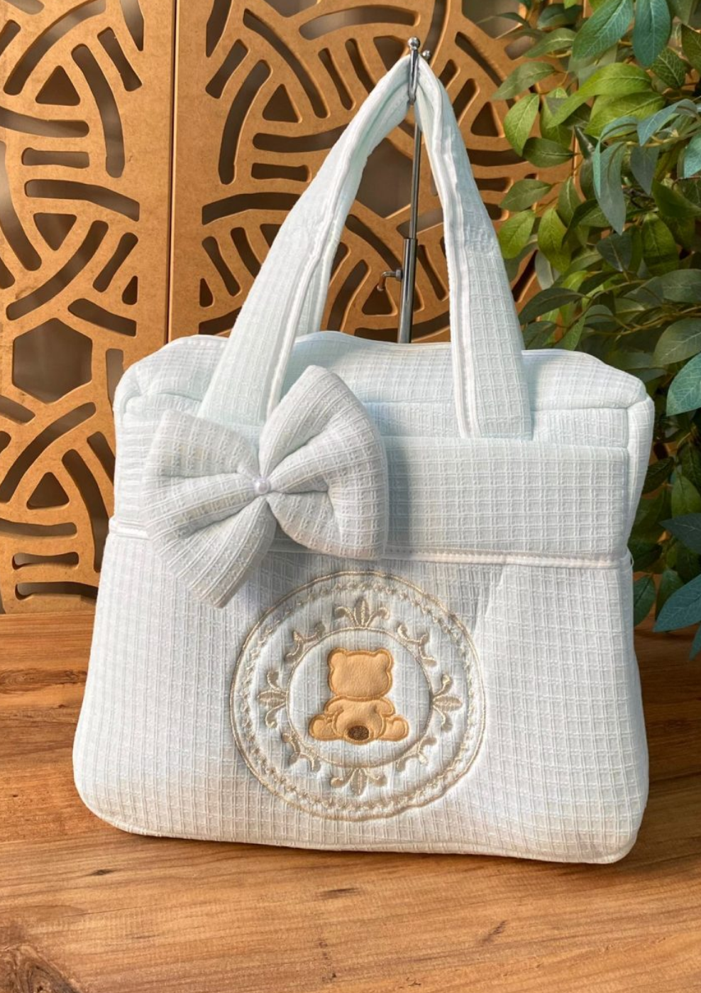 Baby teddy changing bag