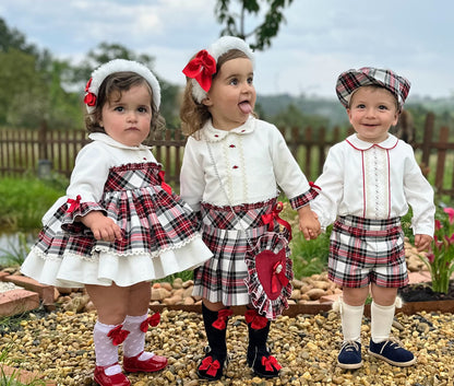 Boys Tartan Shorts & Shirt AW (Made to order)