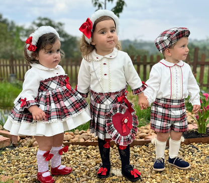 Boys Tartan Shorts & Shirt AW (Made to order)