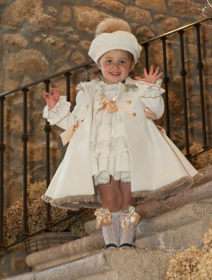 Sonata Cream Ruffle Dress AW (Made to order)