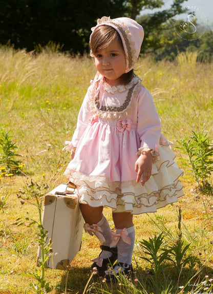Sonata Pink Velvet Dress AW (Made to order)