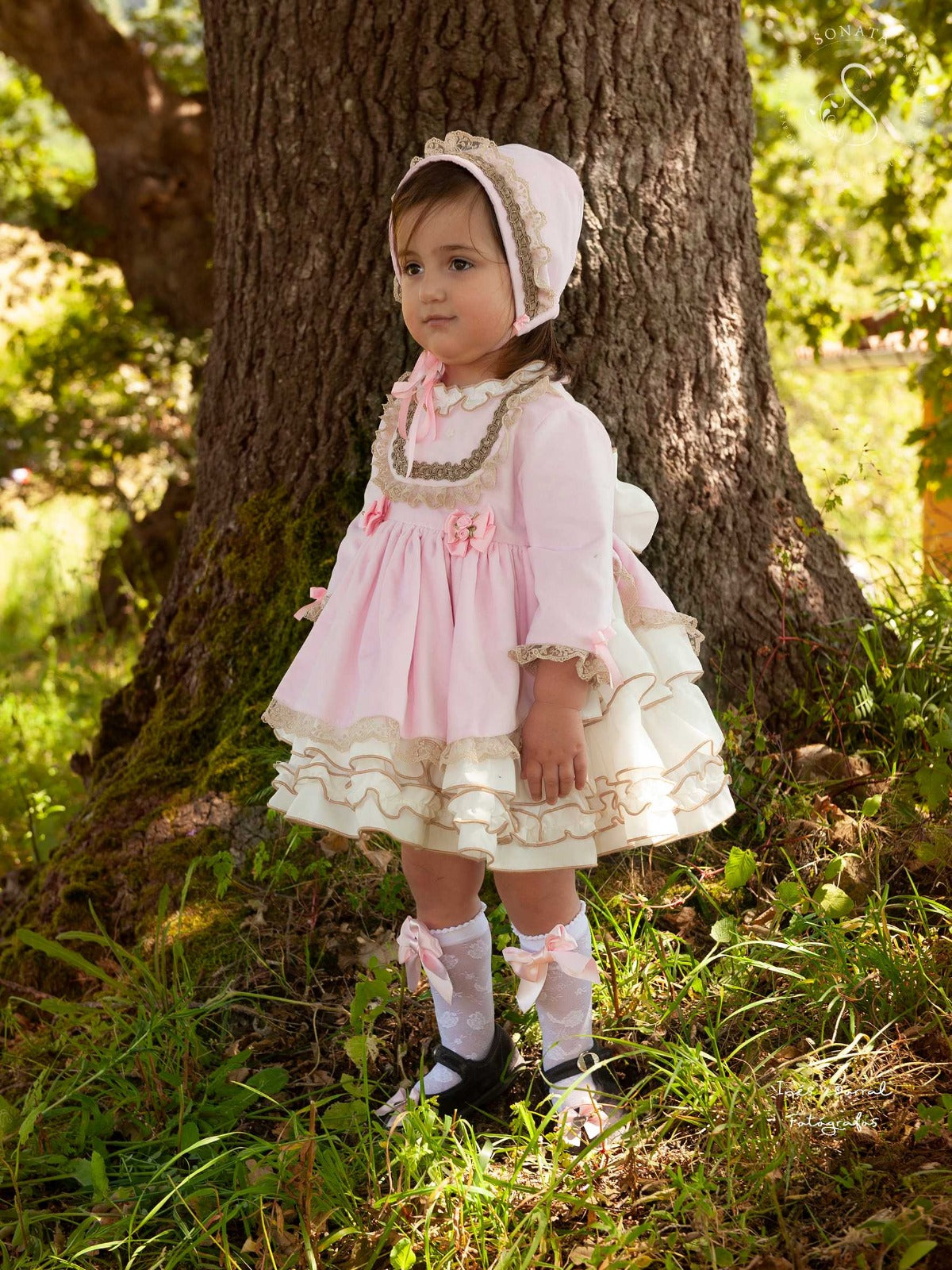 Sonata Pink Velvet Dress AW (Made to order)