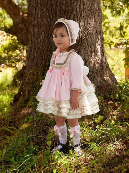 Sonata Pink Velvet Dress AW (Made to order)
