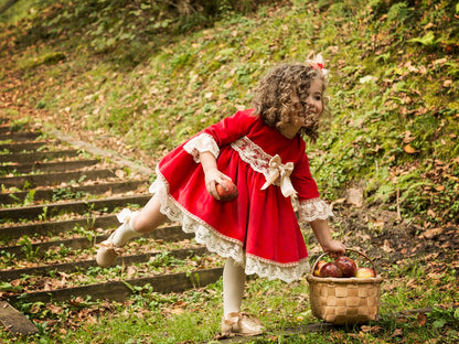 Sonata Red Puffball Dress AW (Made to order)