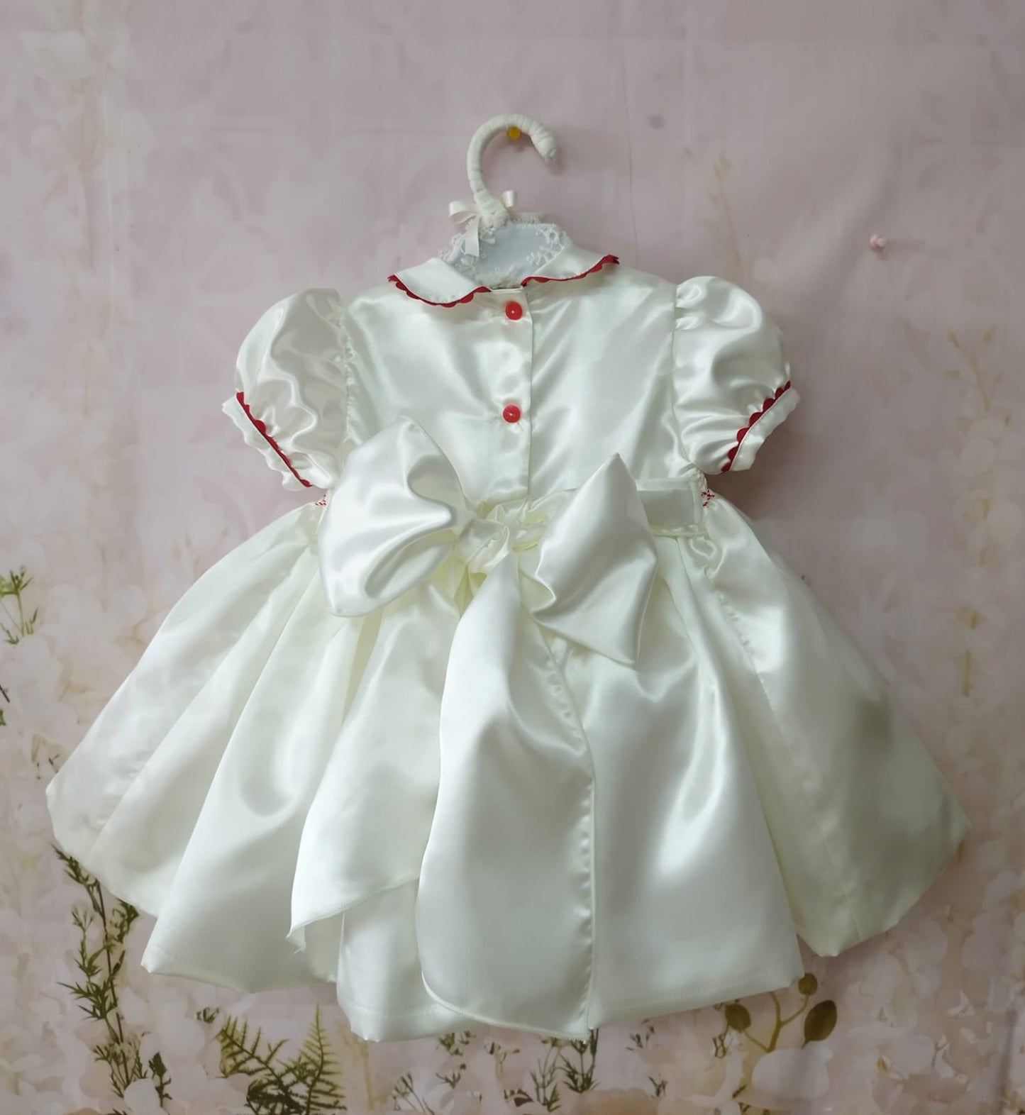 Sonata Sheer Satin Smocked Dress (In Stock)