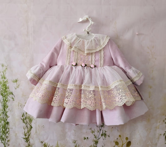 Sonata Pink Velvet Puffball AW (Made to order)