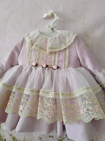 Sonata Pink Velvet Puffball AW (Made to order)