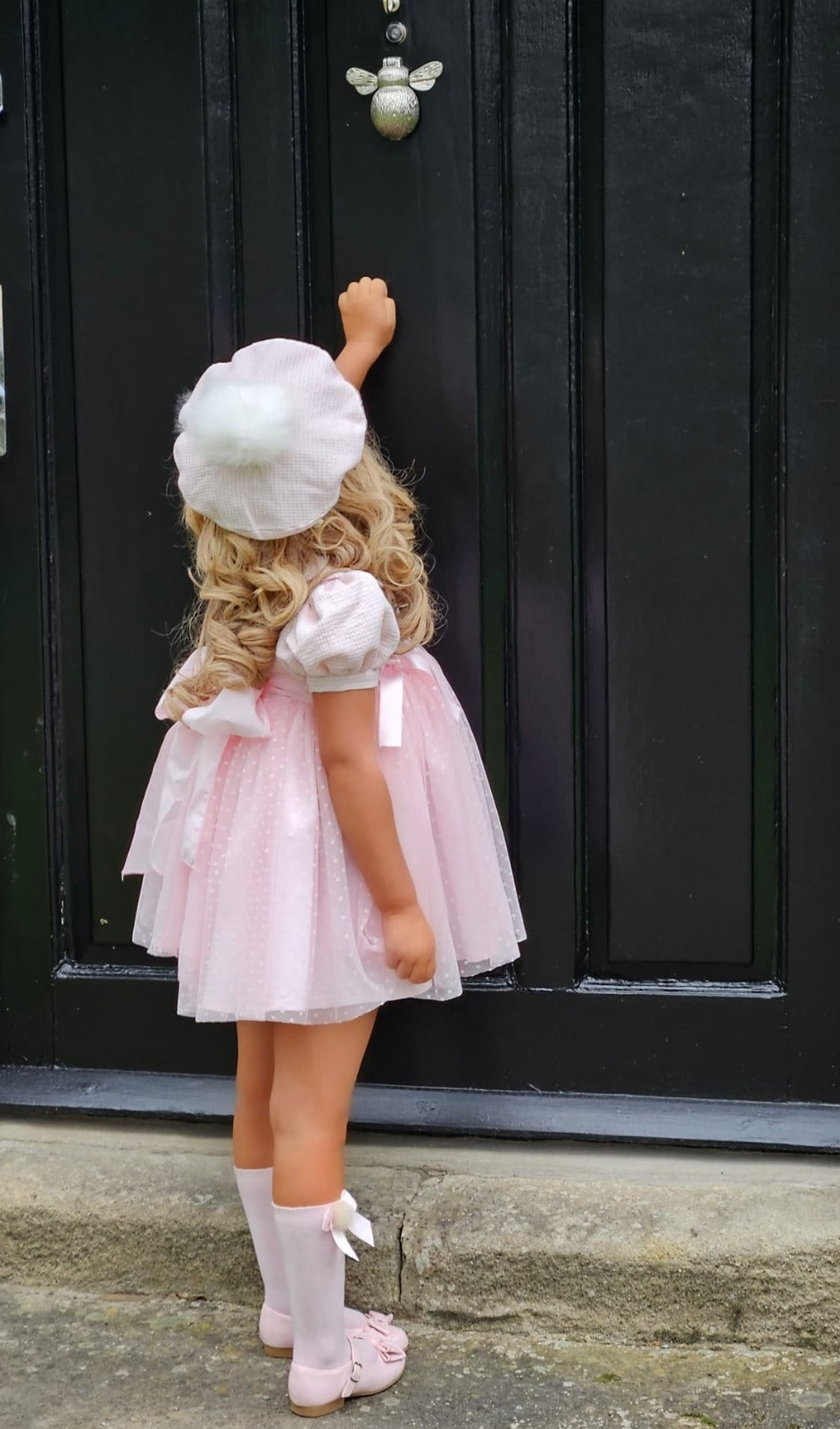 Sonata Classic Pink Handmade Plumeti Dress (Made To Order)