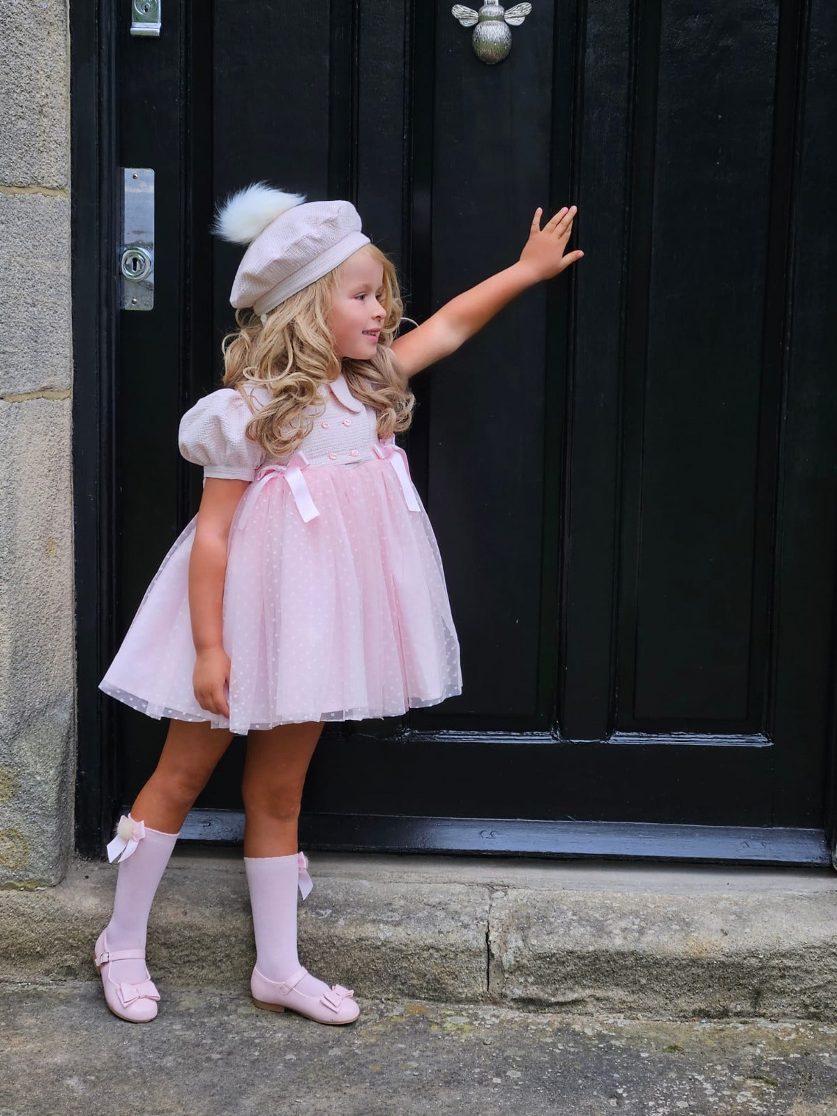 Sonata Classic Pink Handmade Plumeti Dress (Made To Order)