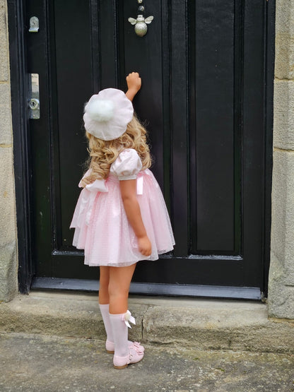 Sonata Classic Pink Handmade Plumeti Dress (Made To Order)