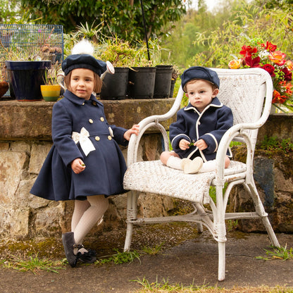 Sonata Navy Spanish Pom Beret Hat AW (Made to order)