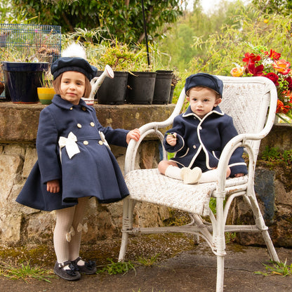 Sonata Navy Spanish Pom Beret Hat AW (Made to order)