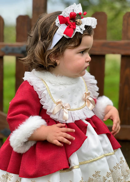 Girls Red Christmas Headband AW (Made to order)