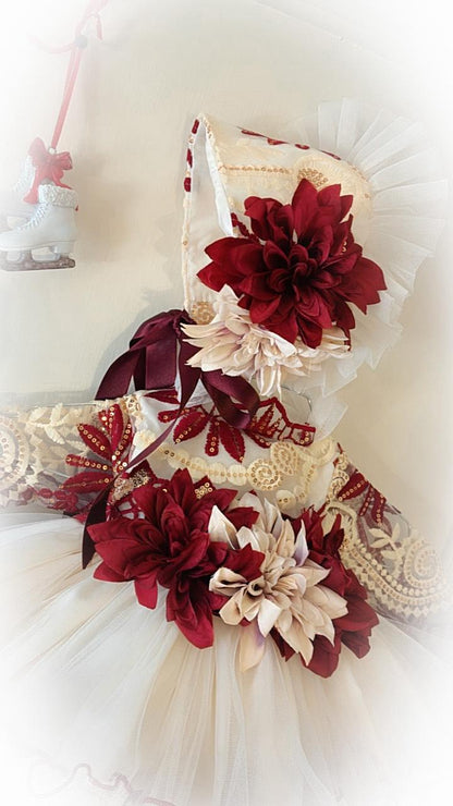 Extravagant Handmade Dress, Knickers & Headpiece or Bonnet - (Made to order)