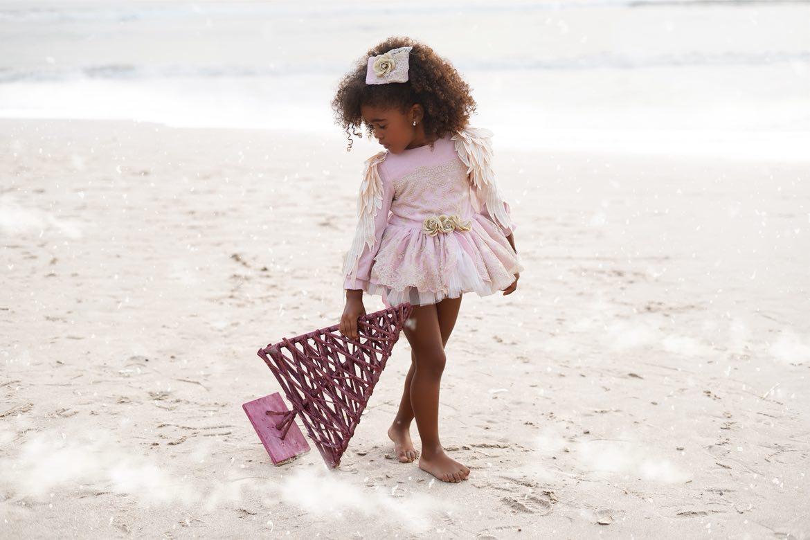 Pink Angel Handmade Dress, Knickers & Headpiece - (Made to order) Ela Confeccion AW25