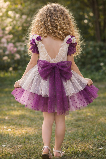 'Anne' Girls Handmade Dress, Knickers & Hairpiece Set - Ela Confeccion SS26 (Made to order)