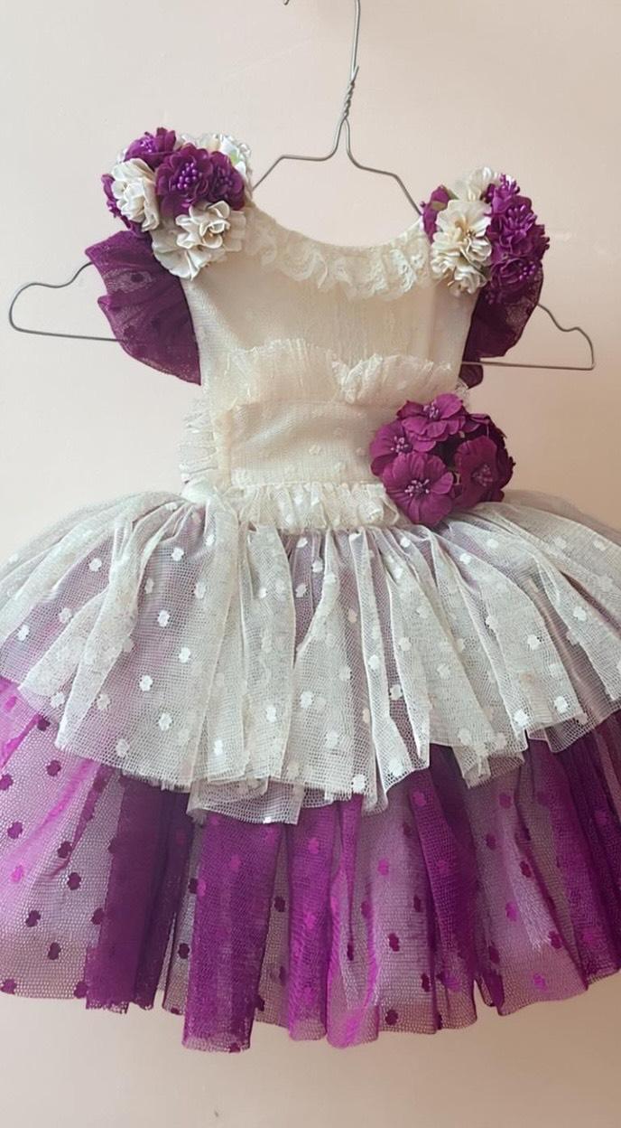 'Anne' Girls Handmade Dress, Knickers & Hairpiece Set - Ela Confeccion SS26 (Made to order)